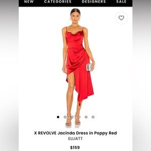 Revolve Red silk dress